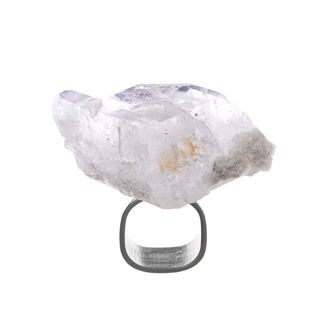 Art Ring Clear Quartz Silver