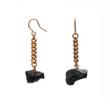 Keep Me Hanging Black Tourmaline Short Earrings