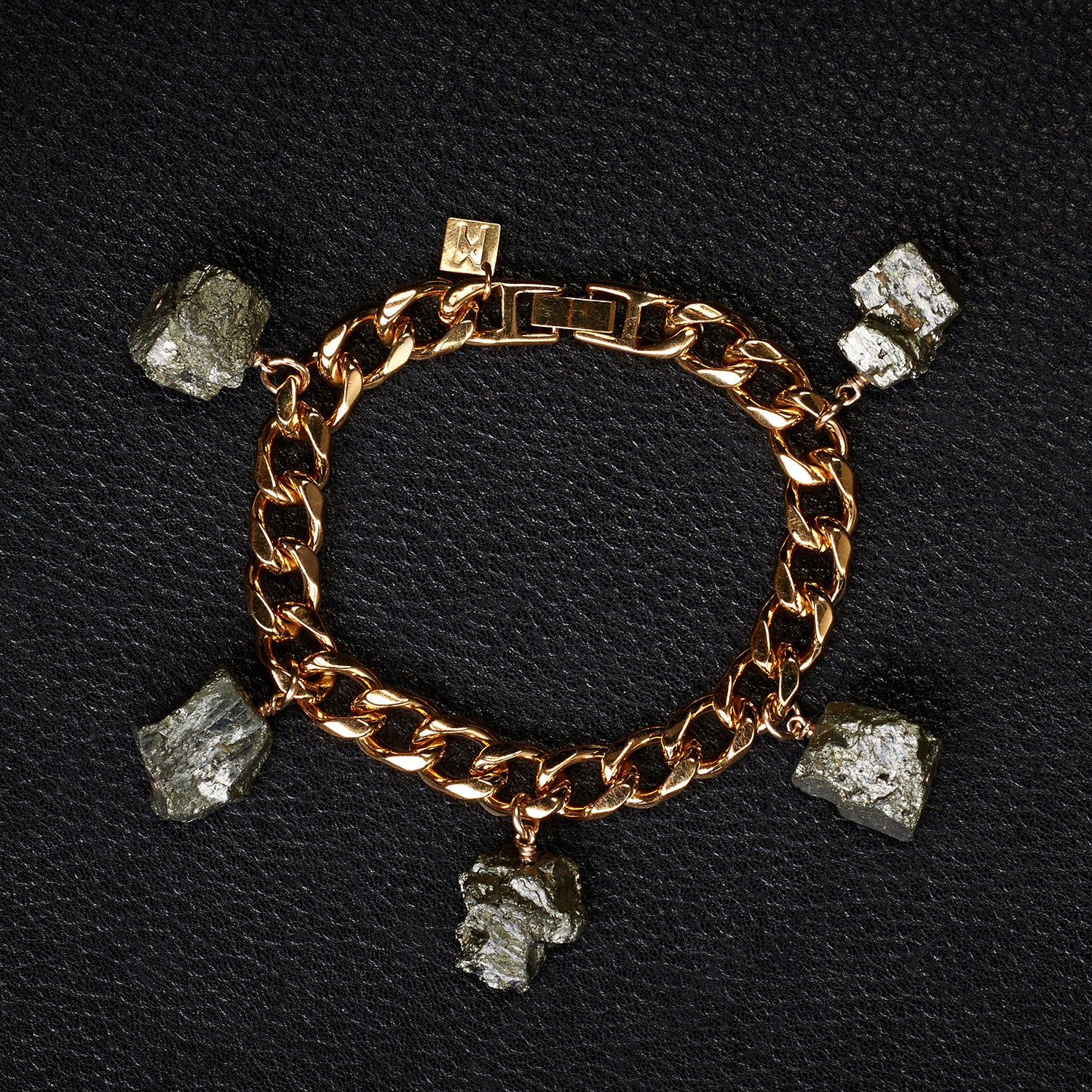 Wrist Collar Bracelet Pyrite