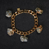 Wrist Collar Bracelet Calcite Pyrite