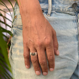 MMM Polished Silver Ring