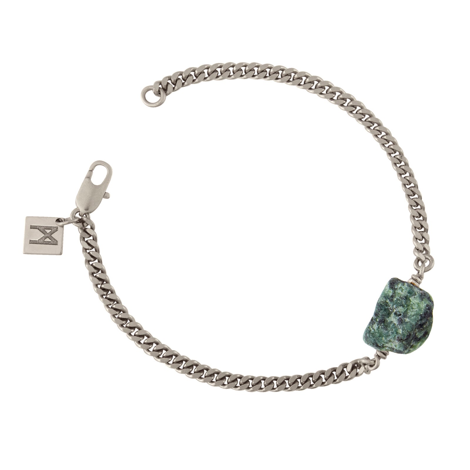 The Raw One Ruby Zoisite Bracelet Silver