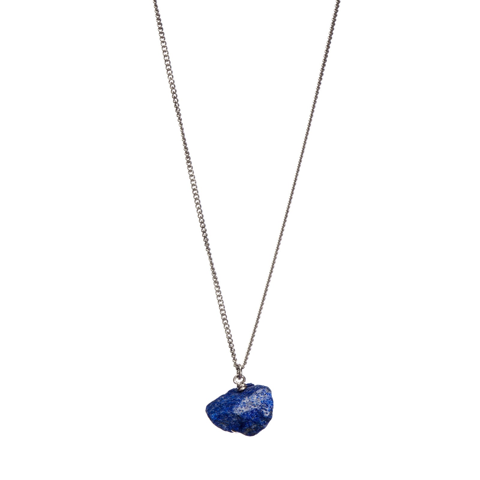 The Raw One Lapis Lazuli Necklace Silver