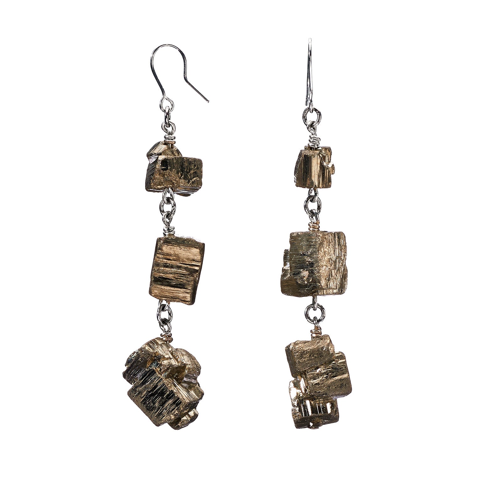 XXX Shiny Pyrite Earrings
