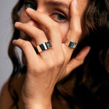 Mondrian Ring Ruby Zoisite