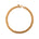 Handcrafted gold collar necklace by Märta Larsson displayed on white background.