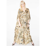 Dunaway Pyrite Metallic Silk Kaftan