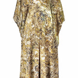 Dunaway Pyrite Metallic Silk Kaftan
