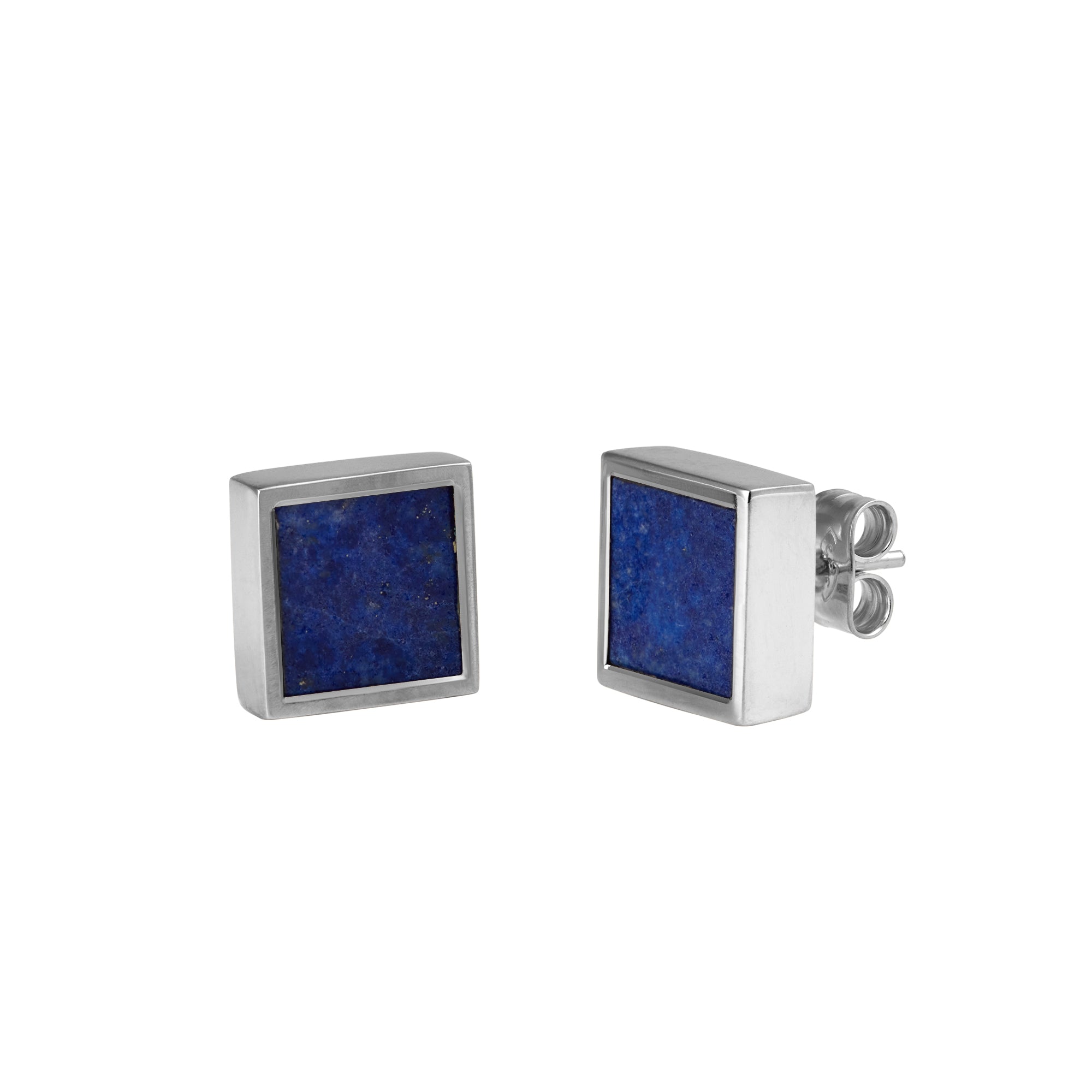 Mondrian Stud Earrings Lapis Lazuli
