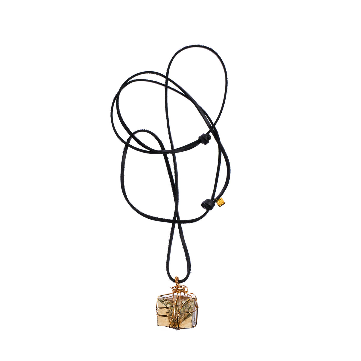 Bondage Pyrite Pendant Necklace