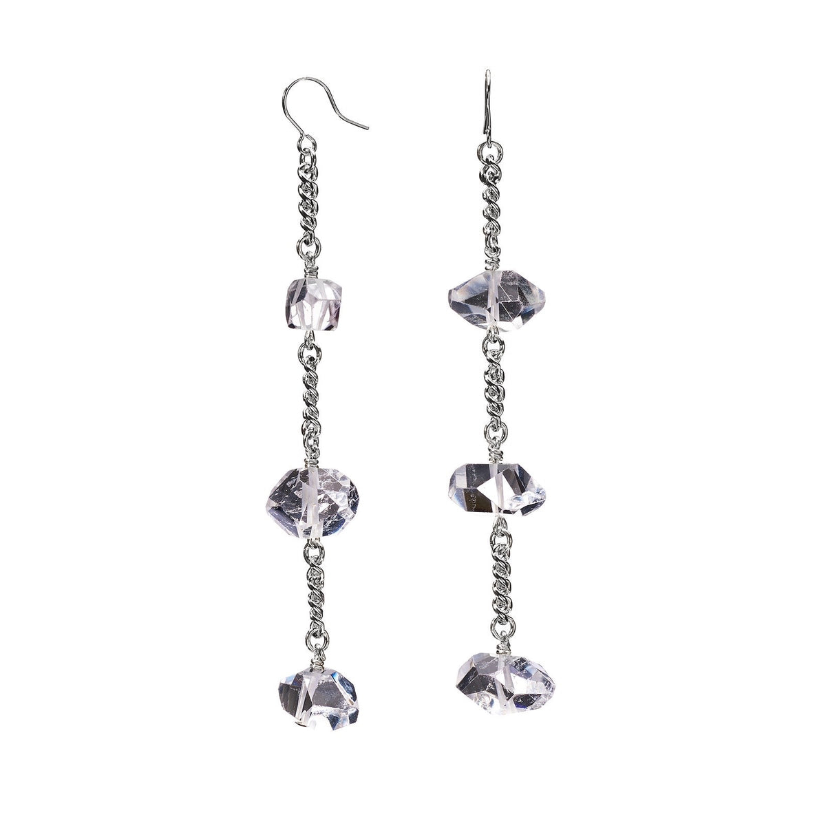 Longing Clear Quartz Earrings