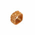 Ring of Fire Gold by Märta Larsson in 24k gold vermeil, displayed on white background. Sculptural statement ring with flame-inspired square silhouette.