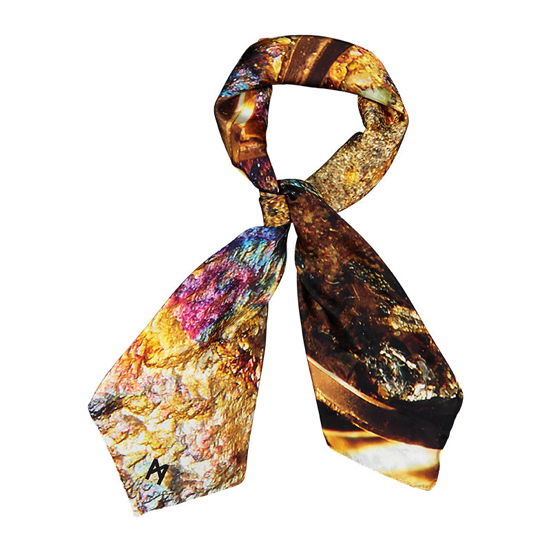 Pyrite Silk Square Scarf