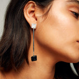 The “M” Convertible Black Tourmaline Earrings