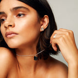 The “M” Convertible Black Tourmaline Earrings