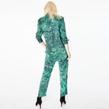 Smith Malachite Silk Boyfriend Shirt