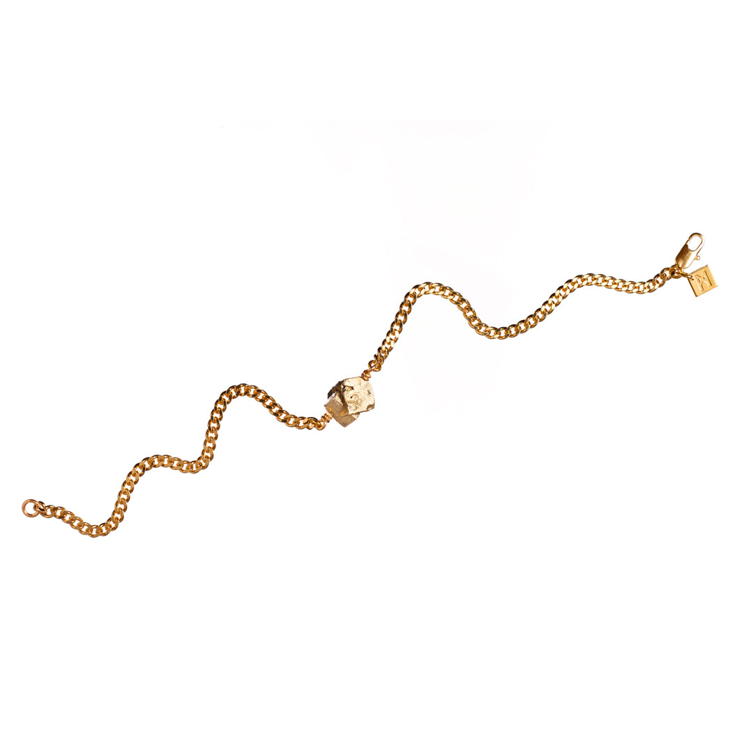 Raw One Pyrite Anklet
