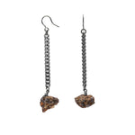 Keep Me Hanging Calcite Pyrite Earrings Silver