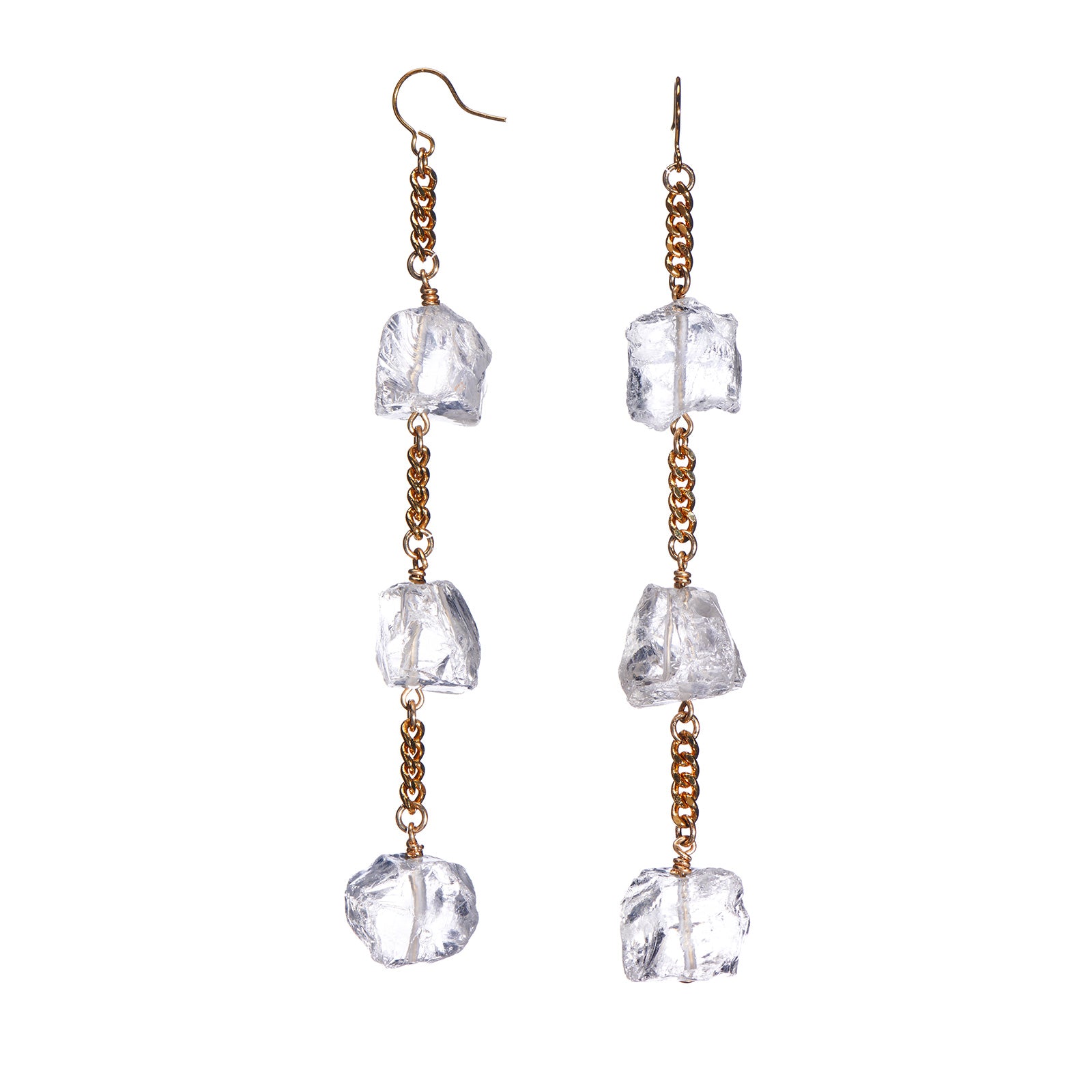 Longing Rough Quartz Earrings