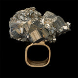 Art Ring Pyrite Crystal