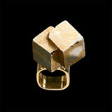 Roxx Pyrite Double Cube Ring