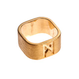 Signature Brushed Gold Ring