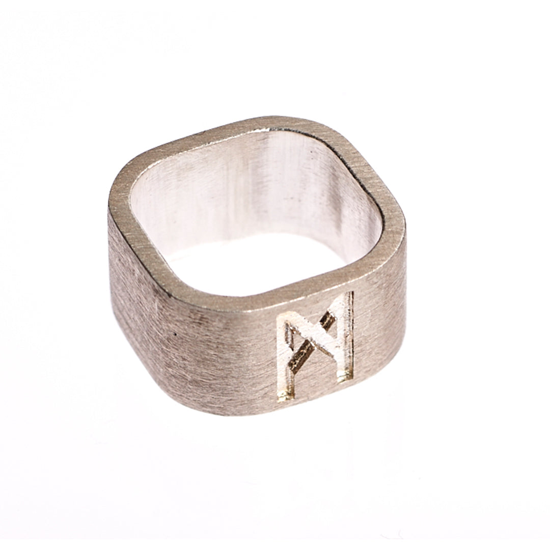 Signature Brushed Silver Ring