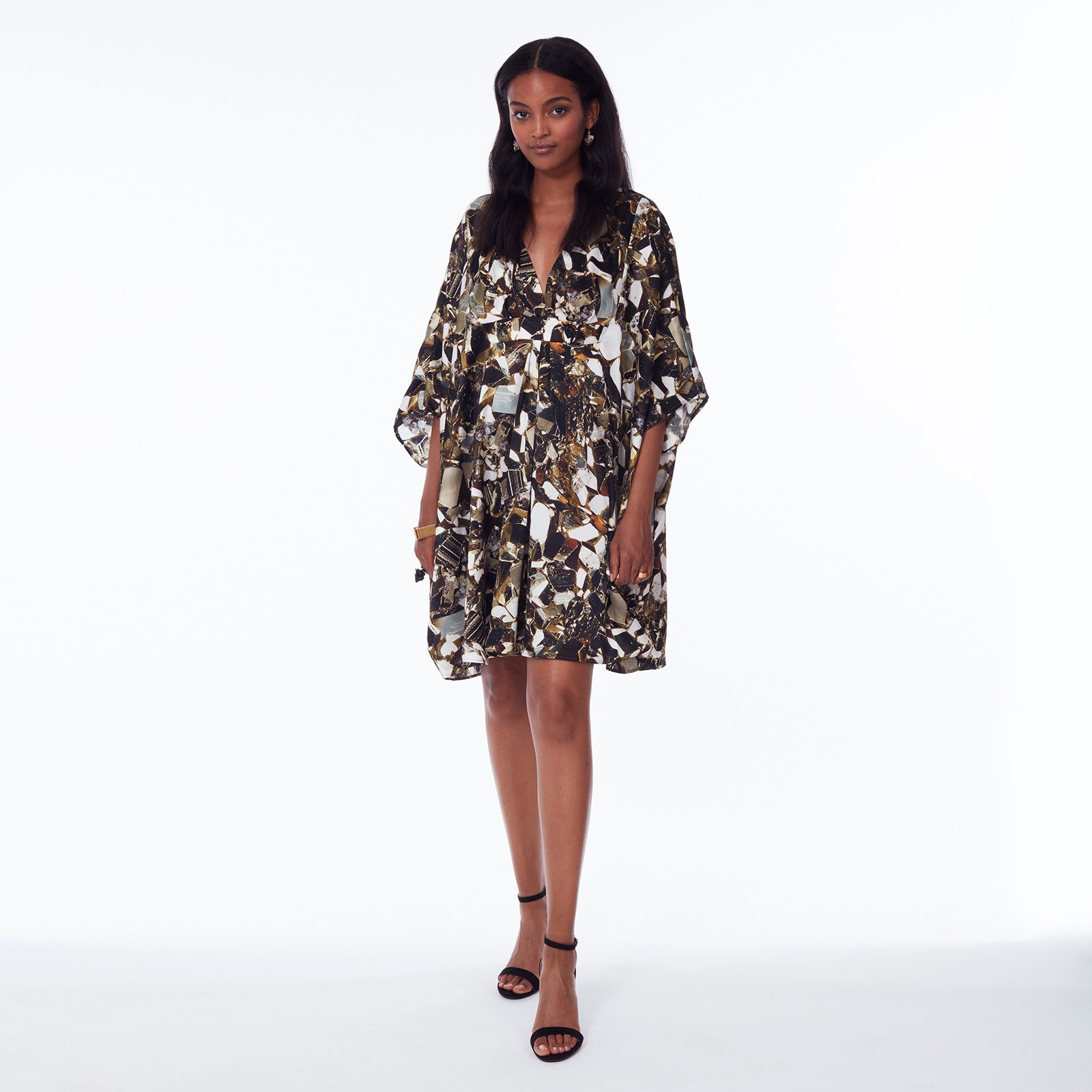 Dunaway Pyrite Crystal Short Kaftan