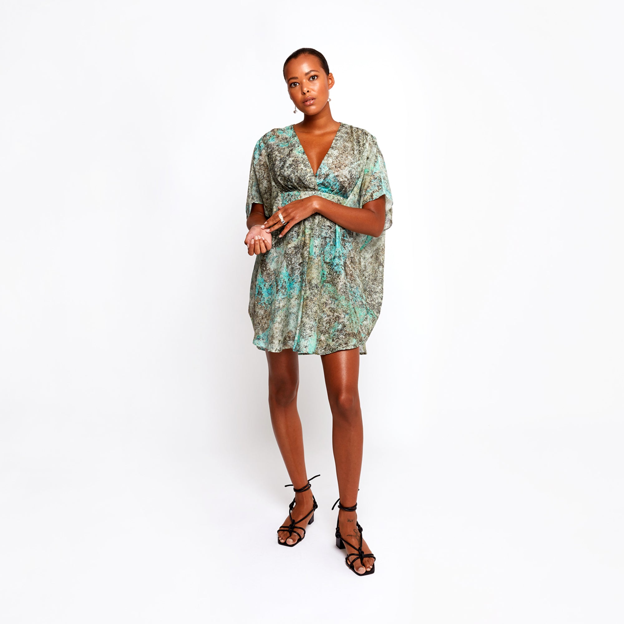 Joplin Aqua Short Kaftan 