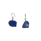 The Raw One Lapis Lazuli Earrings Silver