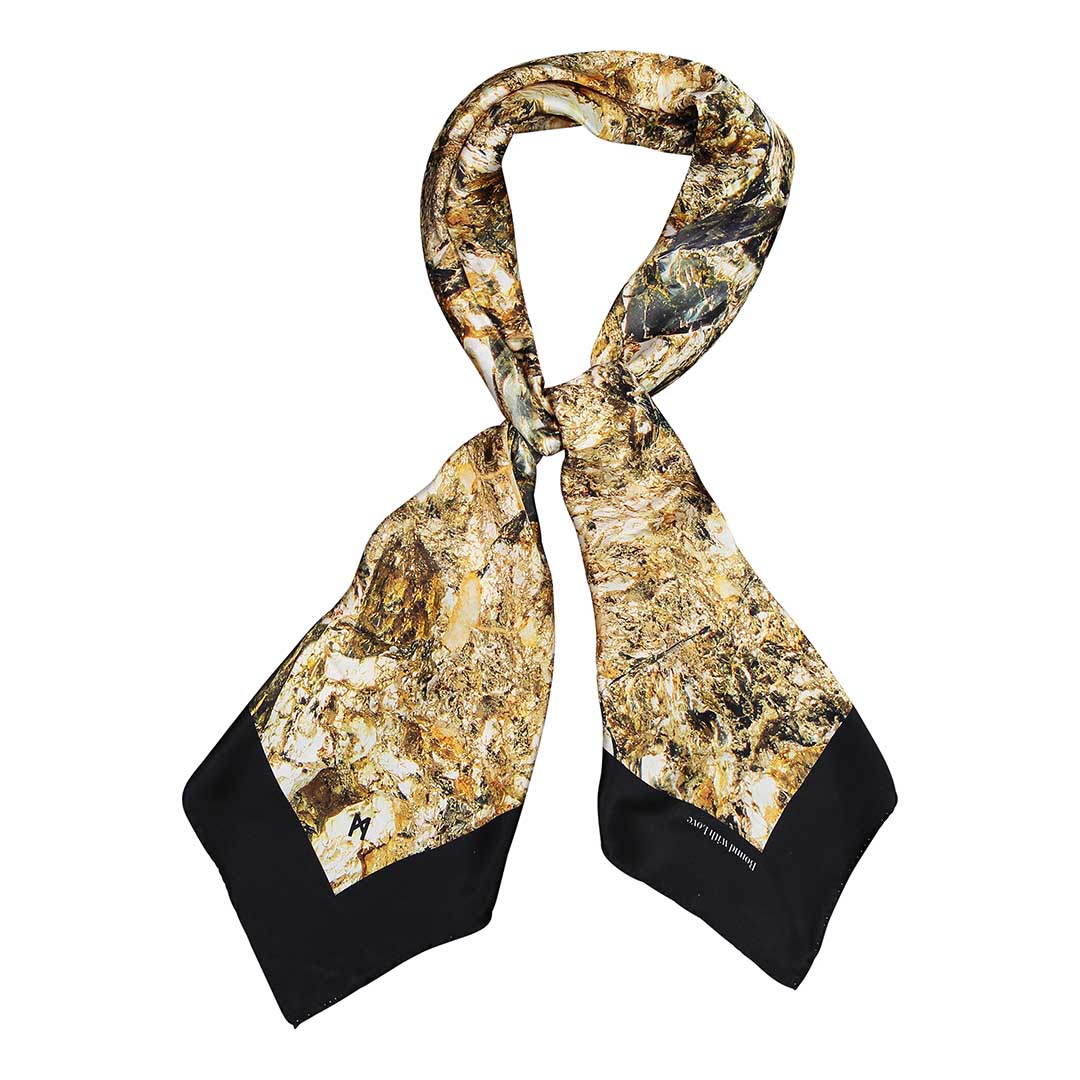 Pyrite Square Silk Scarf