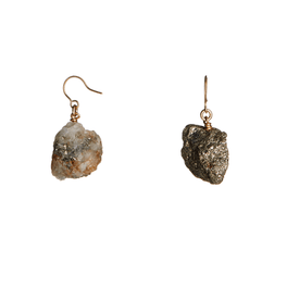 The Raw One Calcite Pyrite Earrings