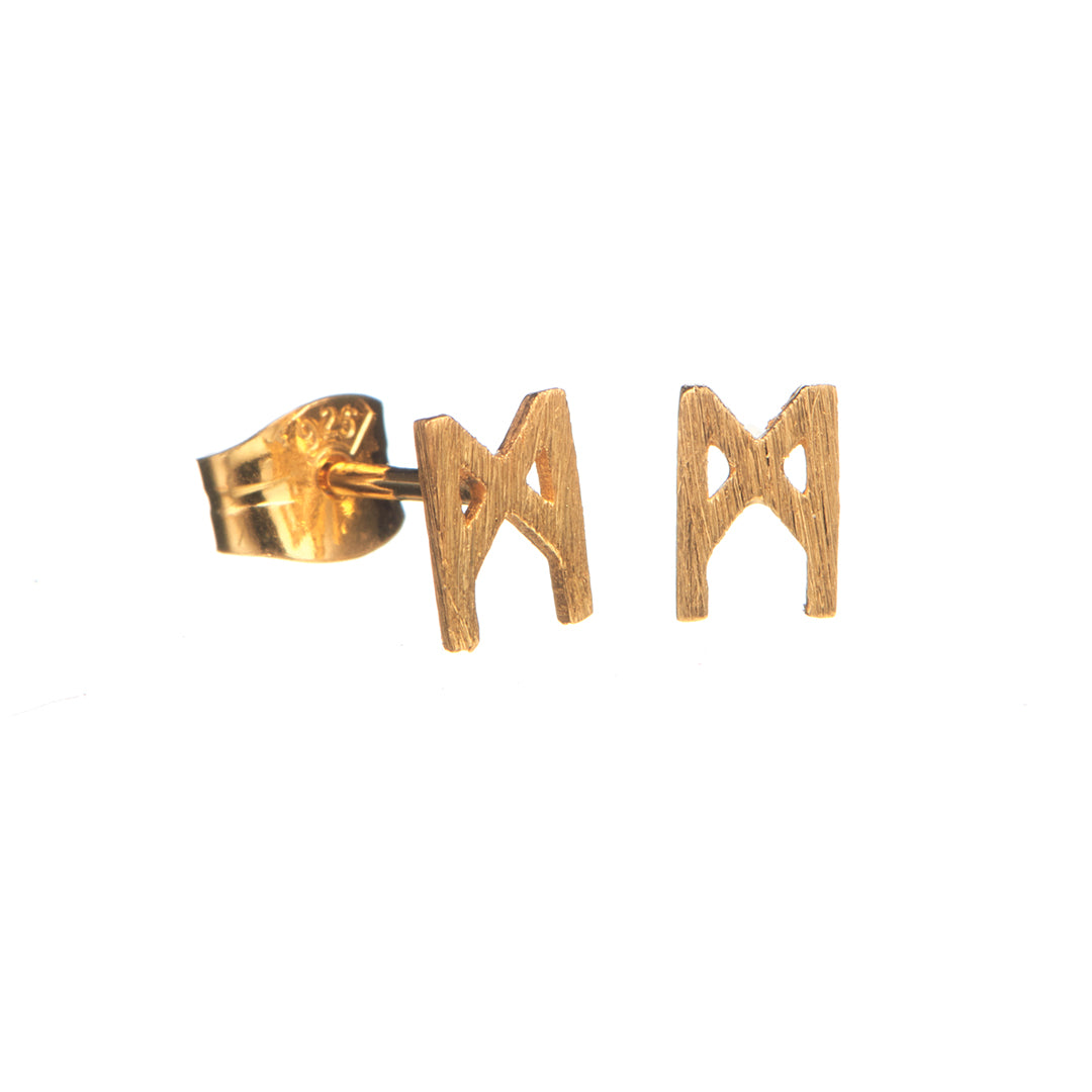 Signature Brushed Gold Earrings