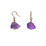 The Raw One Amethyst Earrings