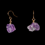 The Raw One Amethyst Earrings