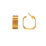 Signature Creole Brushed Gold Earrings