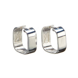 Signature Creole Polished Silver Earrings