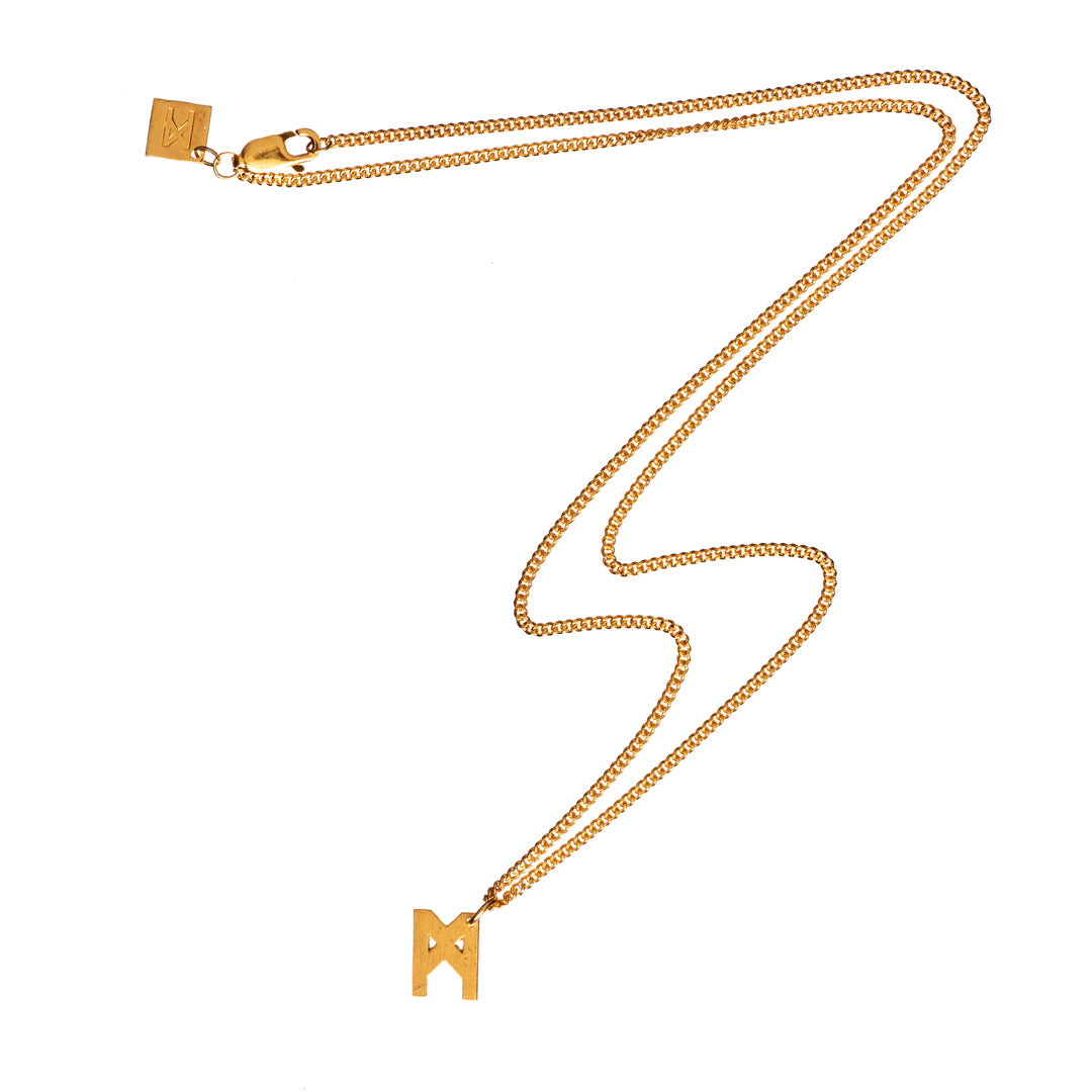 Signature Necklace Brushed Gold Vermeil