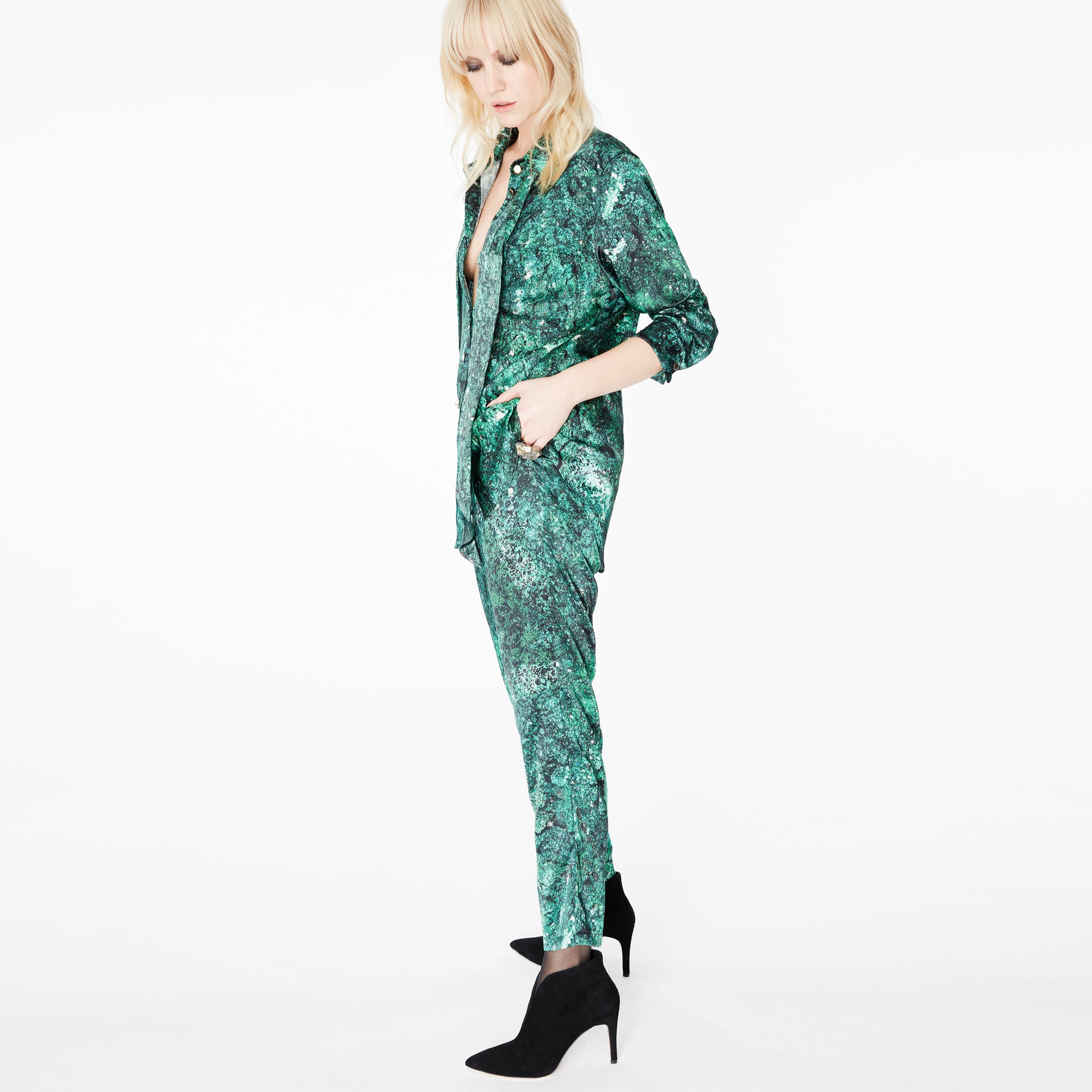 Ripley Malachite Silk Pants