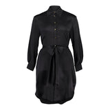 Carte Blanche Black Silk Shirt Dress