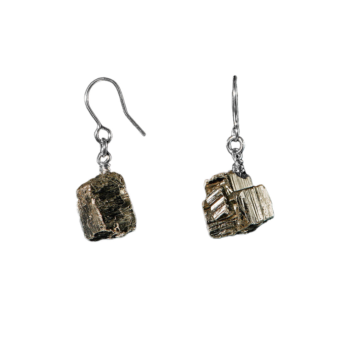Raw One Shiny Pyrite Earrings