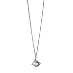 The Raw One Clear Quartz Necklace by Märta Larsson with raw clear quartz on a gold-vermeil chain, a fresh minimalist light-catching piece.