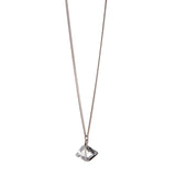 The Raw One Clear Quartz Necklace by Märta Larsson with raw clear quartz on a gold-vermeil chain, a fresh minimalist light-catching piece.