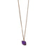 The Raw One Amethyst Necklace by Märta Larsson with raw purple crystal on a gold-vermeil chain, a bold modern handcrafted piece.