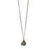 The Raw One Pyrite Necklace by Märta Larsson with raw pyrite crystal on a gold-vermeil chain, a bold minimalist handcrafted piece.