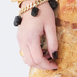 Wrist Collar Bracelet Black Tourmaline