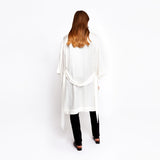 Rossellini White Silk Kimono