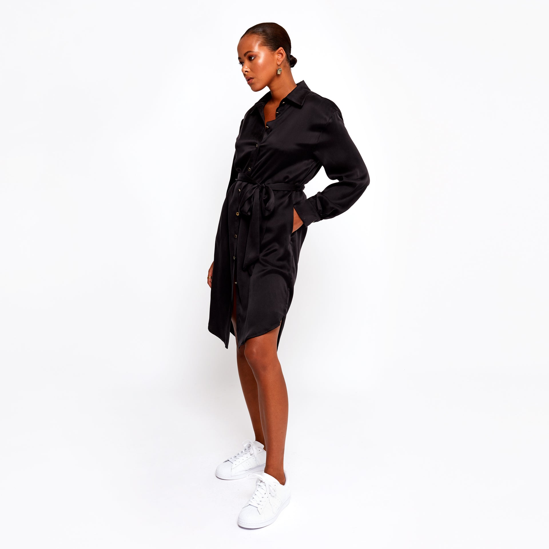 Carte Blanche Silk Shirt Dress