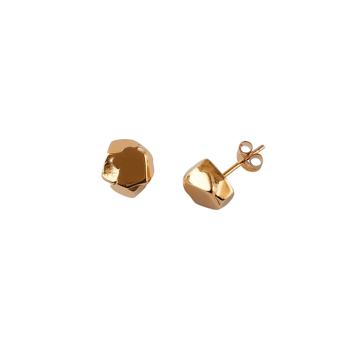 Iggy Stud Earrings Vermeil Recycled Silver