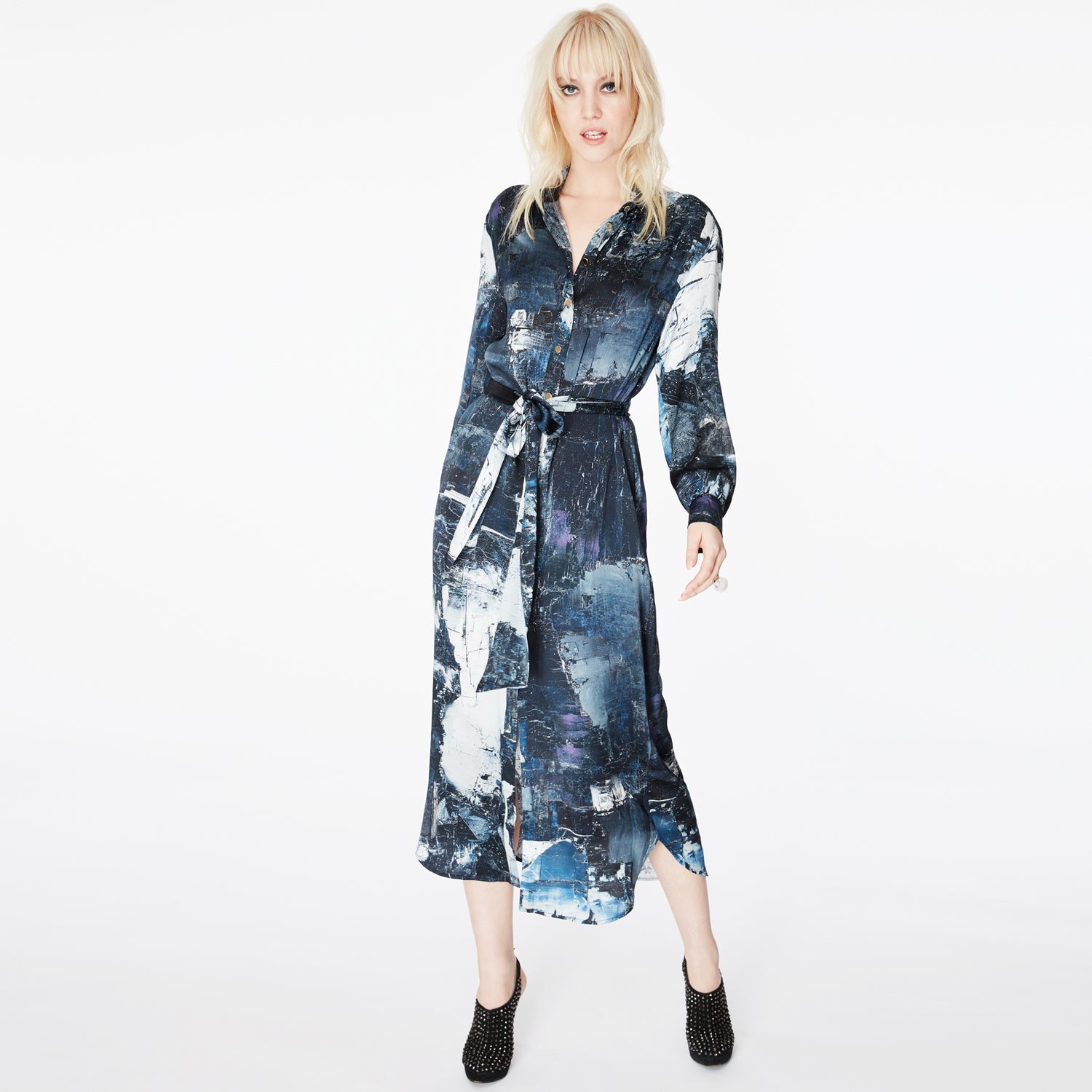 Harry Galena Midi Silk Shirt Dress
